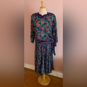 Vintage DIANE FREIS 80s Top and Skirt Set